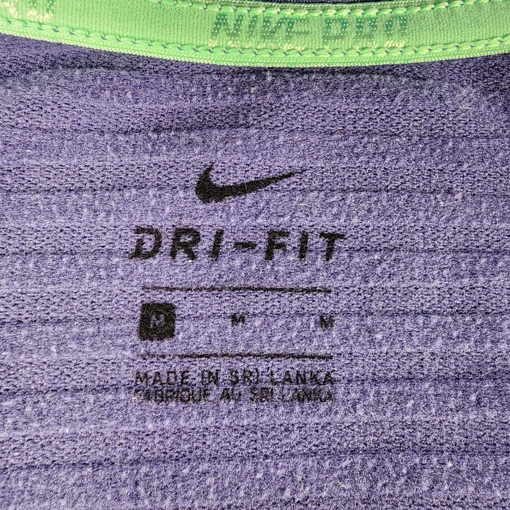 Nike Quarter-Zip Pullover Womens M Blue Just Do It Athletic Polyester Blend - Picture 3 of 12